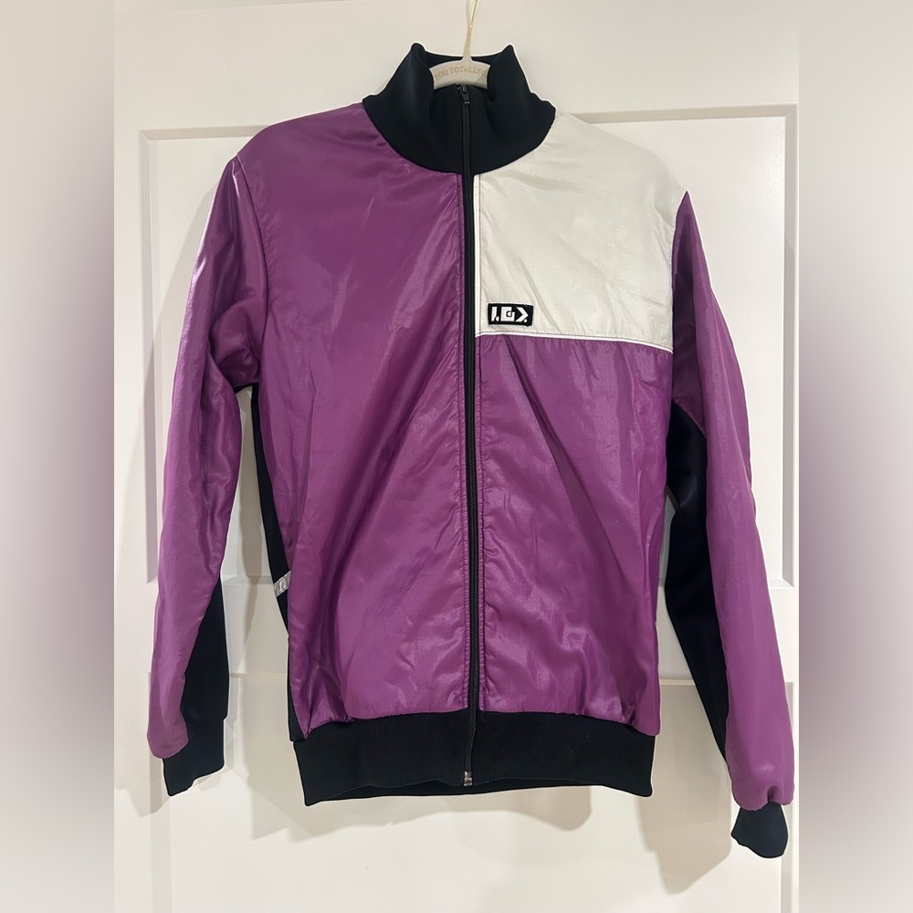 Vintage Louis Garneau Cycling Jacket Retro Colorblock Zip Up Windbreaker